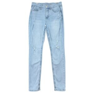 Seven7 Jeans Women's Size 8 Light Wash‎ Distressed Skinny Jeans Style MY1975DE